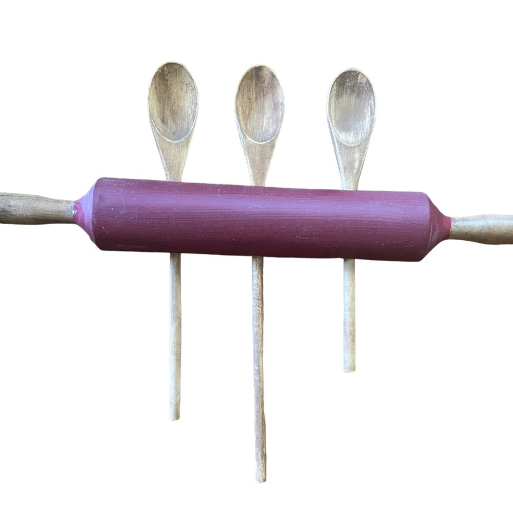 Rolling Pin Decoration with Wooden Spoons